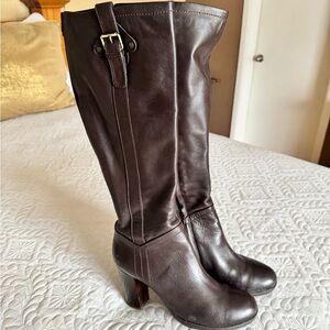 Geox Respira Dark Brown heeled Boots